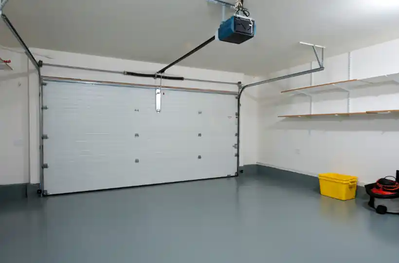 Finished concrete garage floor in a Little Elm, TX home