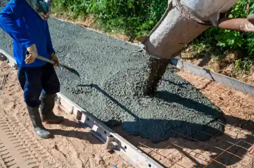 Pouring a new concrete walkway in Little Elm
